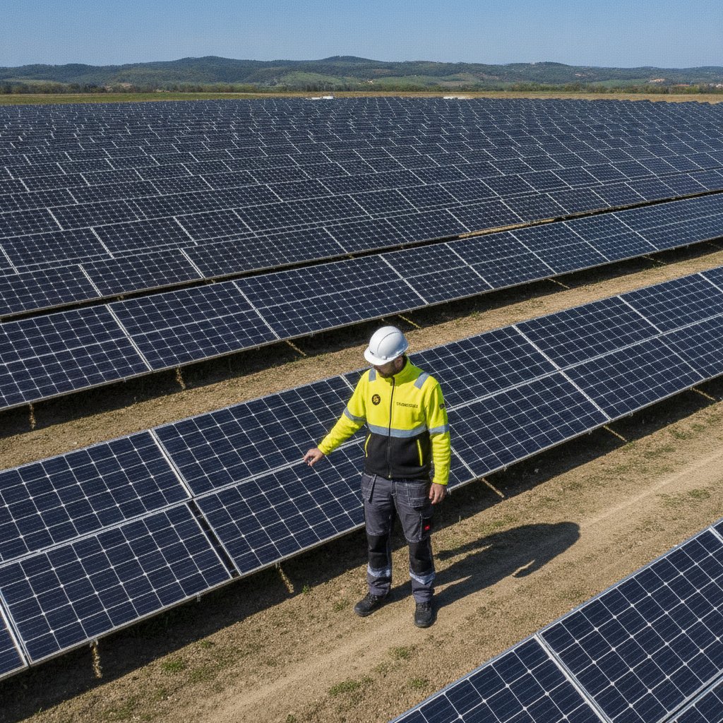 Construcción de planta solar en El Pla de Santa Maria