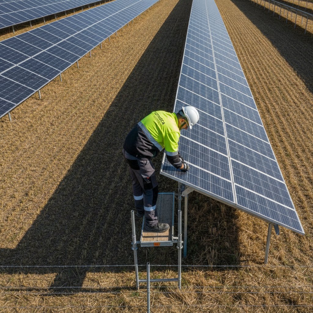 Instalación de 1.728 paneles solares en Burgos
